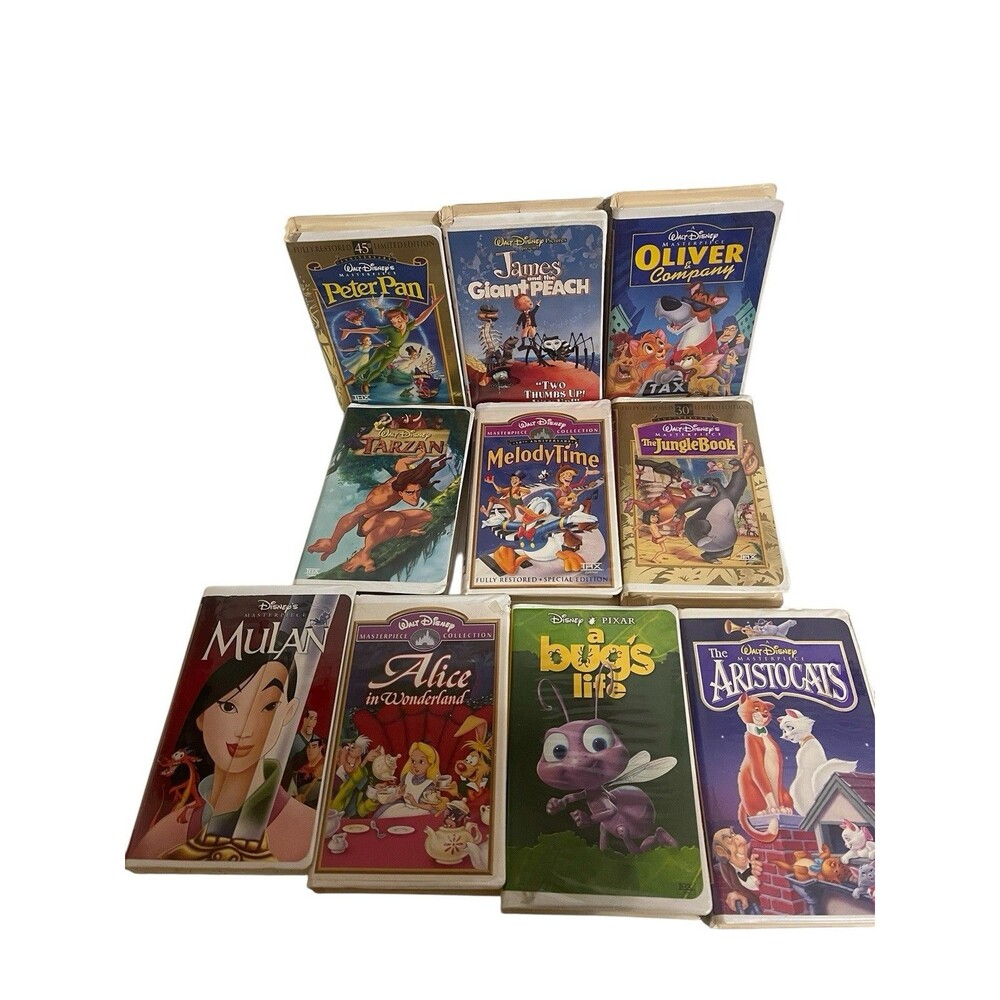 Walt Disney Movie Collection Vintage VHS Tapes 90’s Lot Of 10